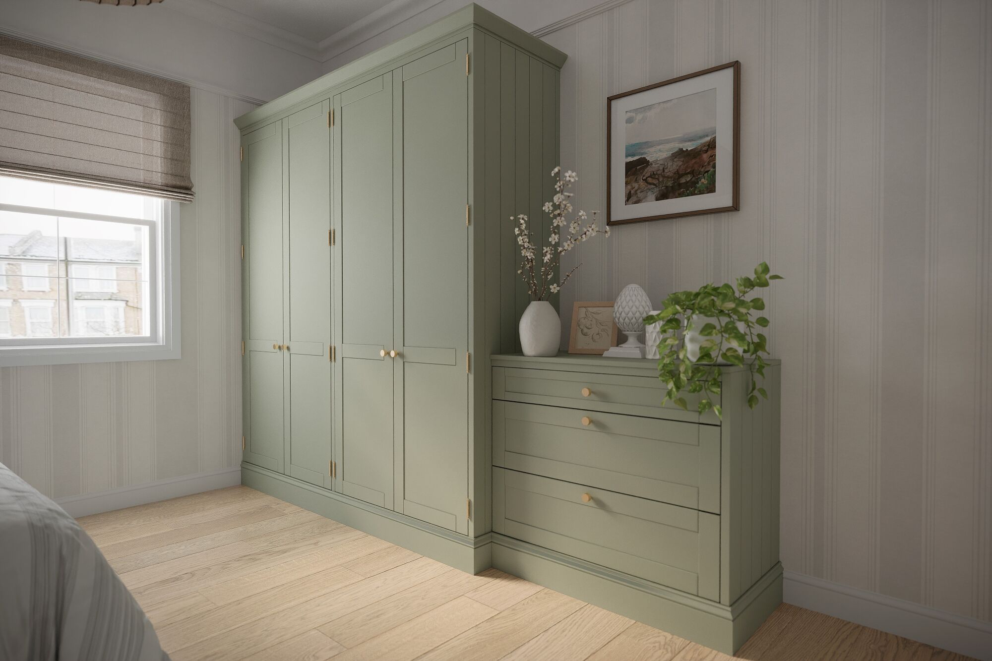 Inframe Shaker Shaker Style Bedroom Furniture Sets | Sage Green | Wren