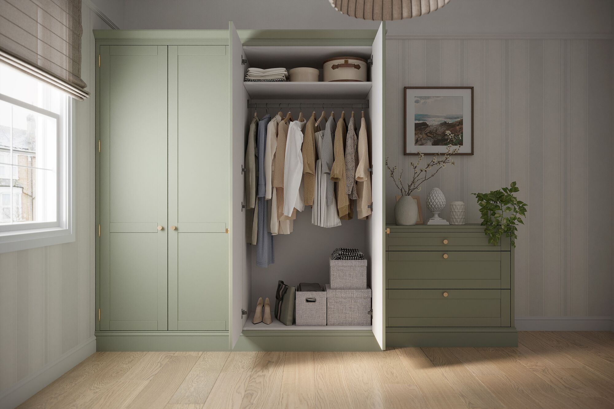 Inframe Shaker Shaker Style Bedroom Furniture Sets | Sage Green | Wren