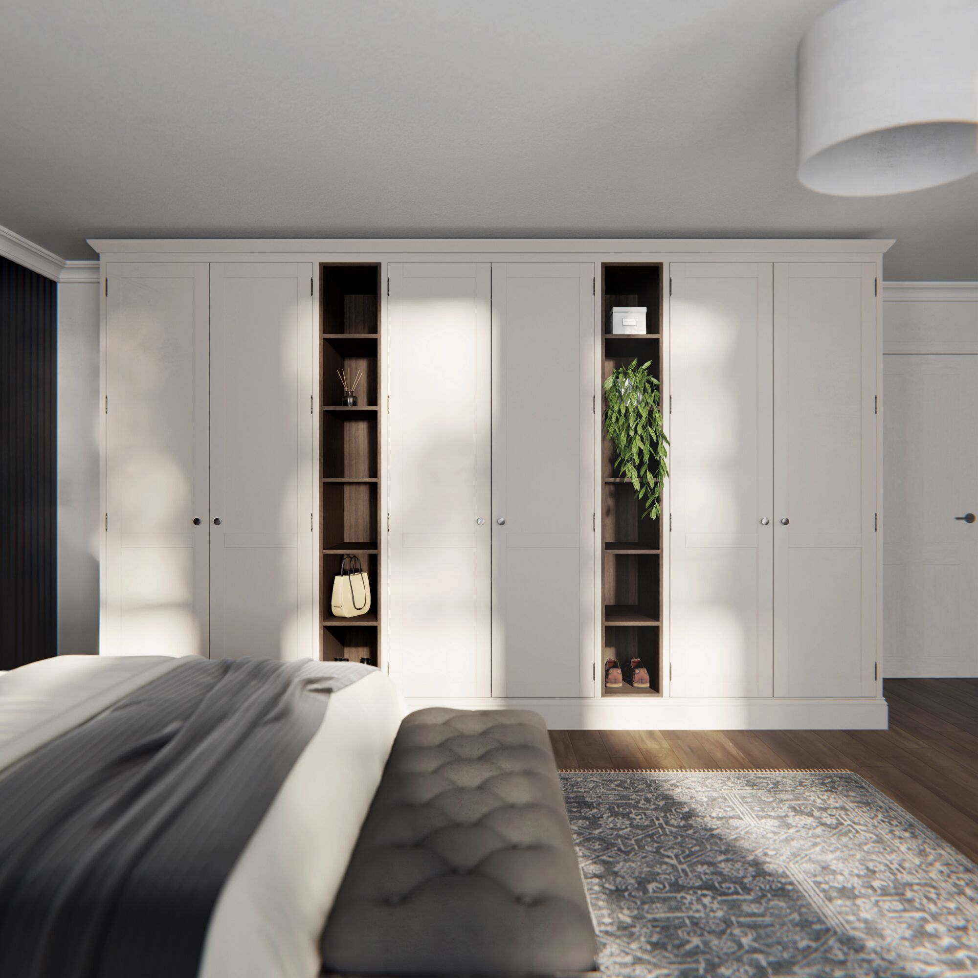 Inframe Shaker Classic Bedroom Furniture in Mushroom | Wren