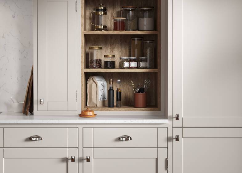 Inframe Shaker Shaker Classic Ermine in Mushroom | Wren Kitchens