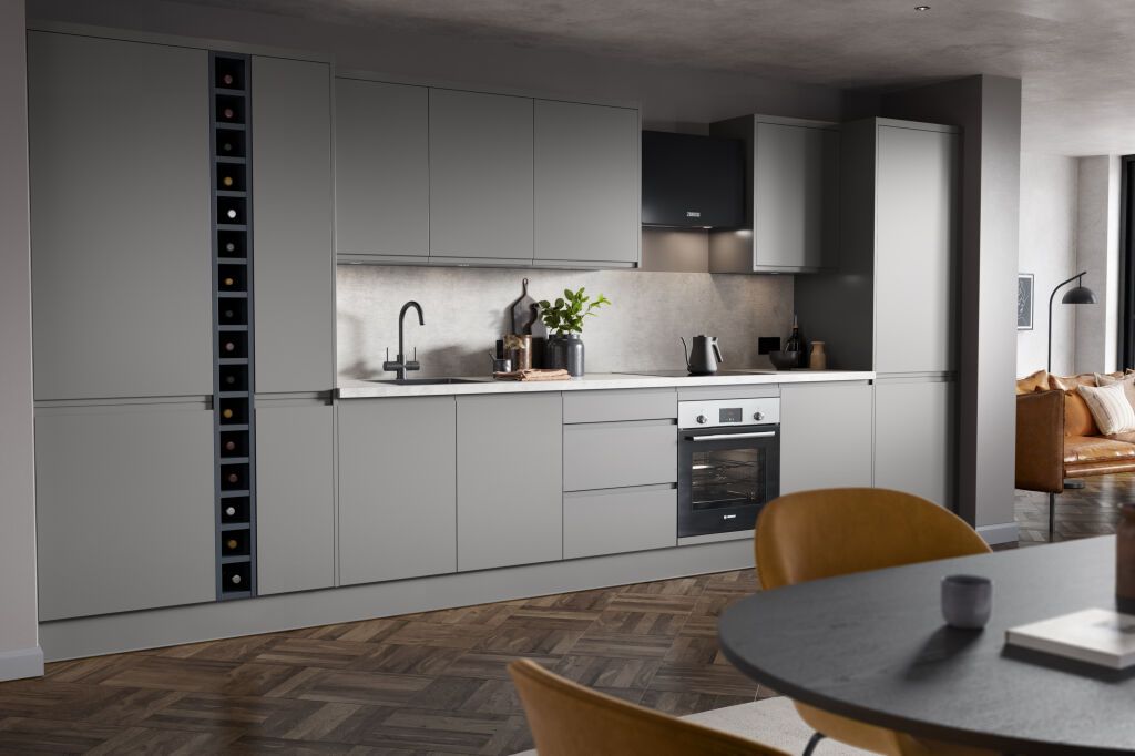 J Pull in Lava Grey Matt | Wren Kitchens