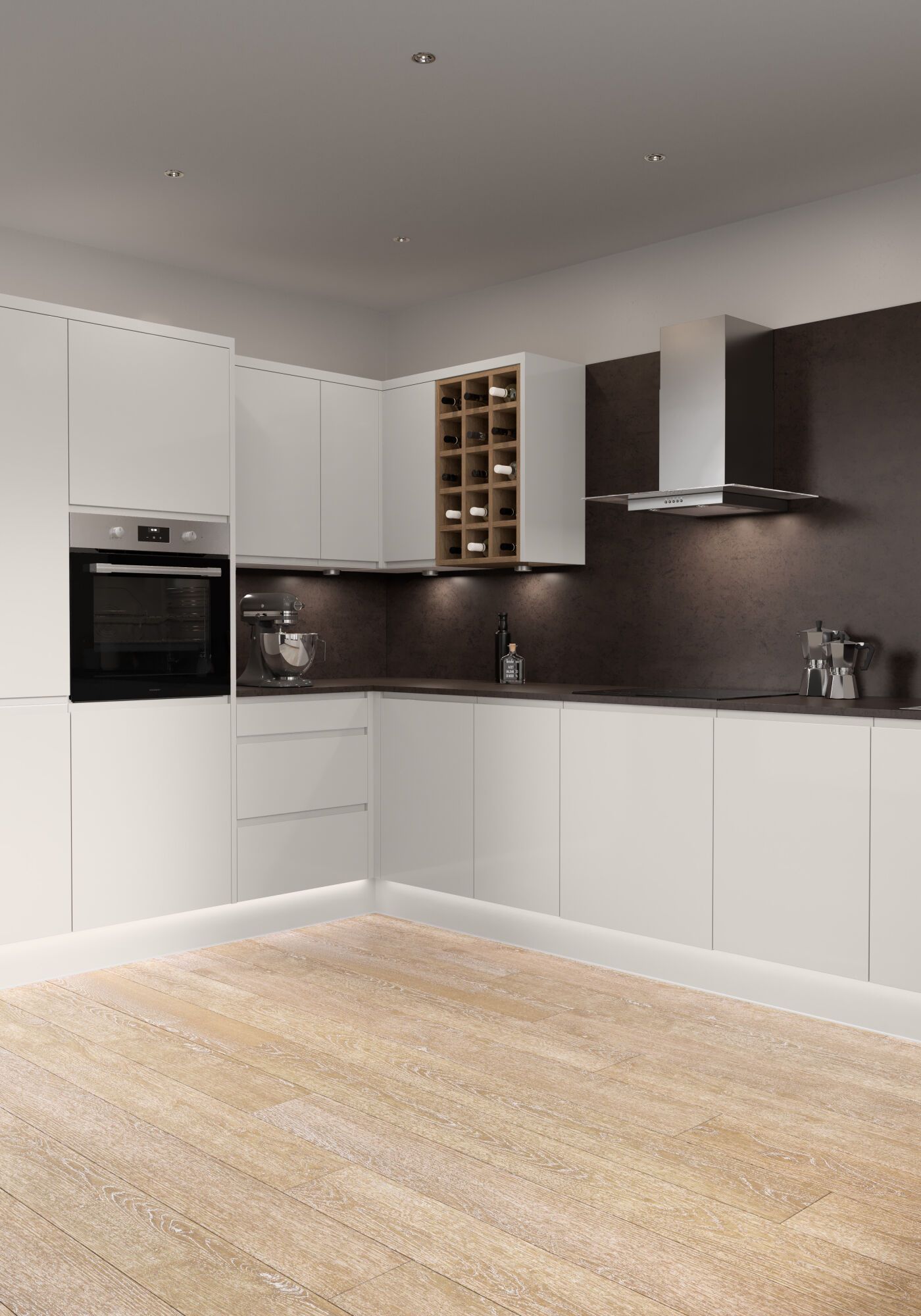 J Pull Kitchen in Pebble Grey | Wren Kitchens