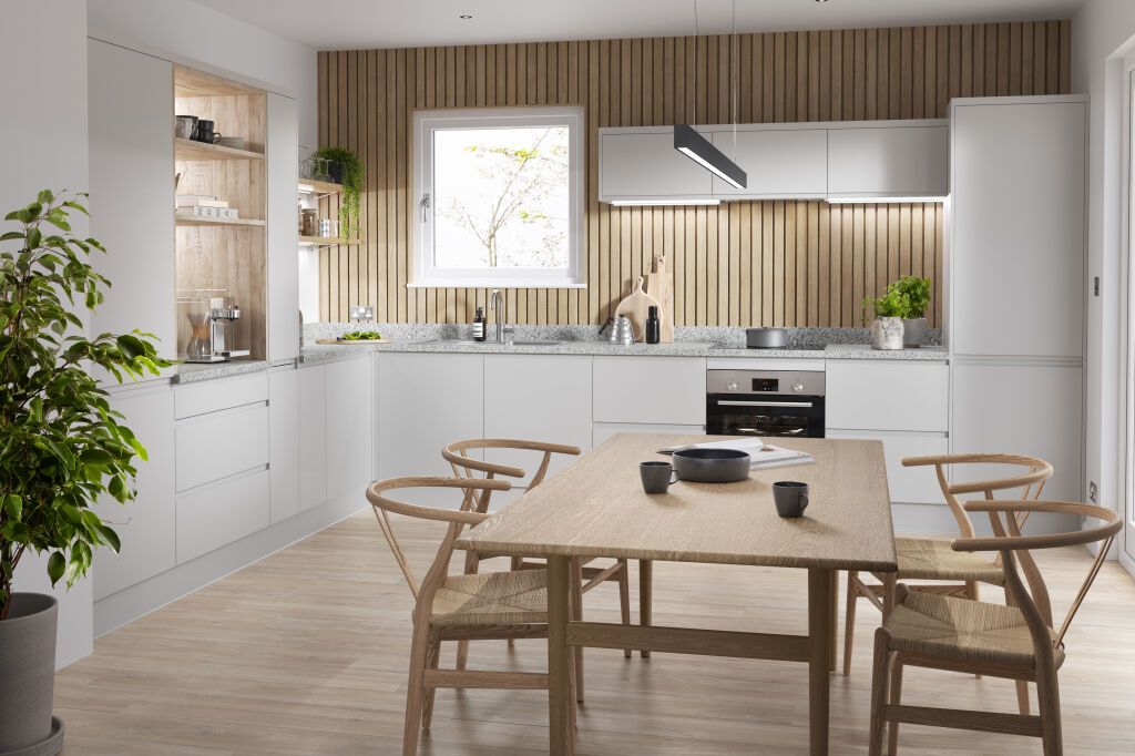 Pebble Grey Matt J Pull Kitchen | Wren | Wren Kitchens