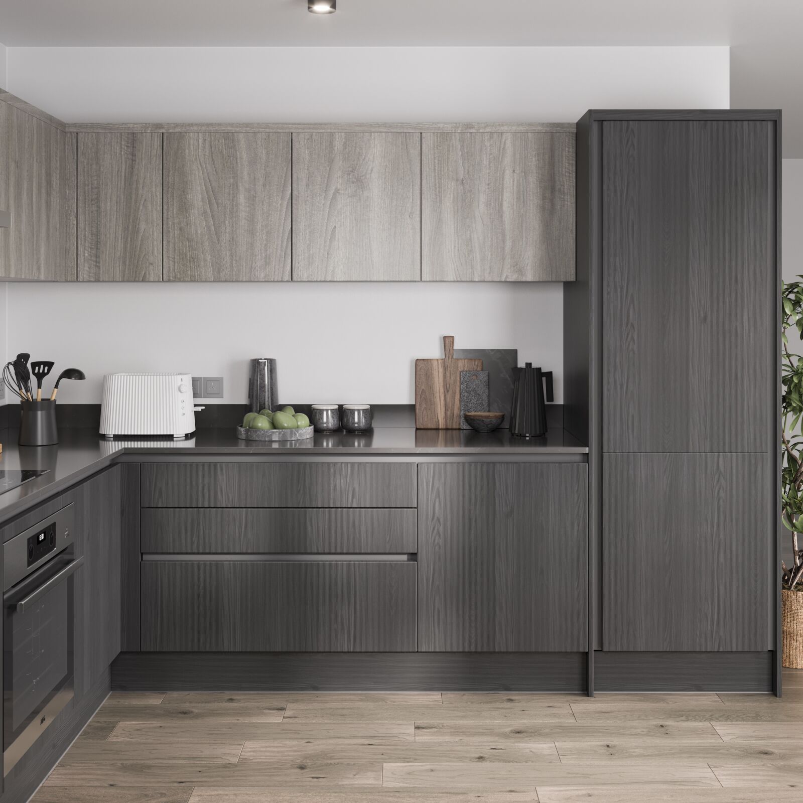 Milano Contour HD in Pencil Grey | Wren Kitchens