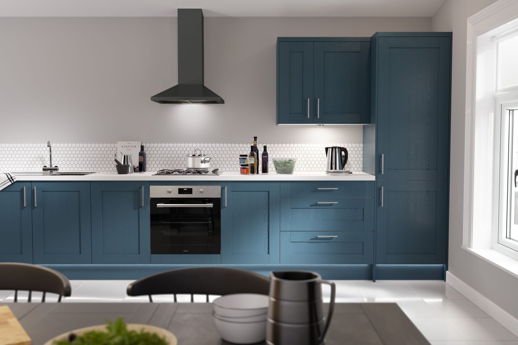 Shaker 5 Piece Kitchen in Indigo Blue | Wren Kitchens