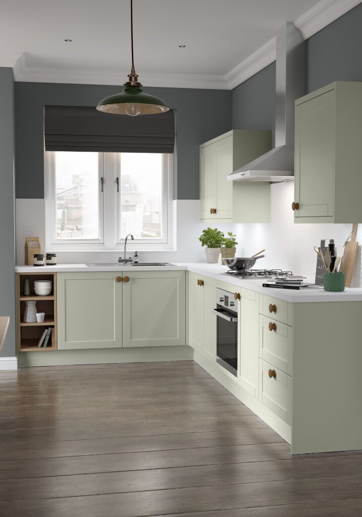 Shaker Matt Kitchen in Sage Green | Wren | Wren Kitchens