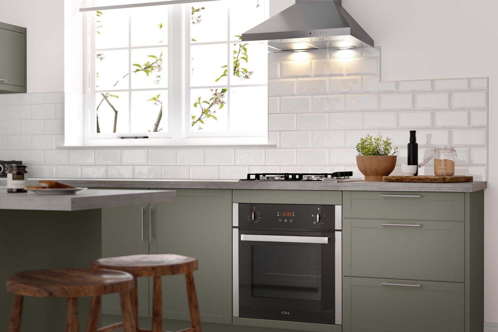 Sage Green Slim Shaker Kitchens | Wren | Wren Kitchens