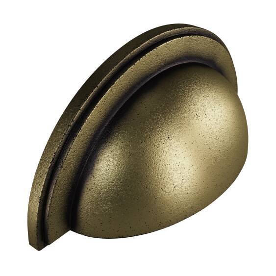 102Lx29d (64mm) Jessica Cup Handle Dark Brass | Wren Kitchens