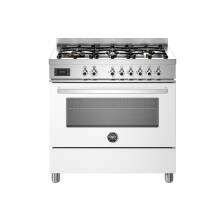 Bertazzoni Professional Series 90cm Dual Fuel 6 Burner Range Cooker Single Oven - White