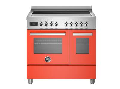 Bertazzoni Professional Series 90cm Induction 5 Zone Range Cooker (2 Ovens) - Orange