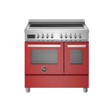 Bertazzoni Professional Series 90cm Induction 5 Zone Range Cooker (2 Ovens) - Red