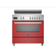Bertazzoni Professional Series 90cm Induction 5 Zone Range Cooker Single Oven - Red