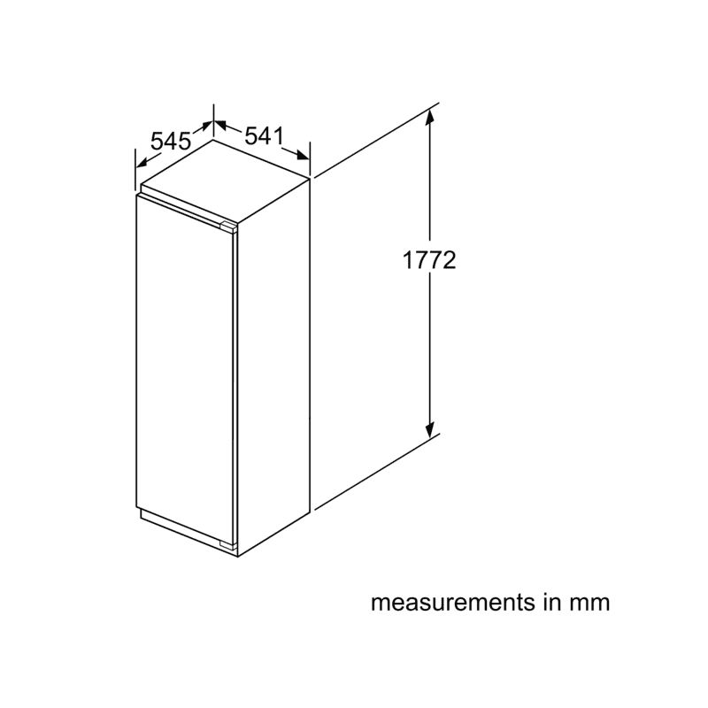 Bosch H1772xW541xD548 Built In Tower Fridge additional image 1