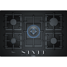 Bosch H45xW752xD520 Gas on Glass 5 Burner Hob With Flameselect