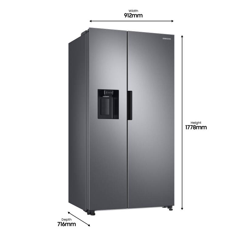 Samsung H1780xW912xD716 RS8000 American Style Fridge Freezer - Plumbed - Stainless Steel additional image 1