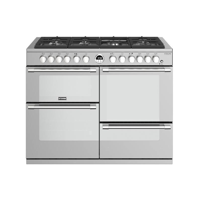 Stoves Sterling Deluxe 110cm Dual Fuel Range Cooker - Stainless Steel primary image