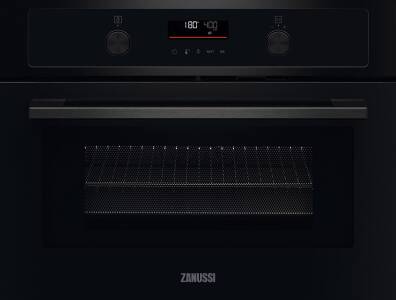 Zanussi H455xW595xD567 Compact Multifunction Oven with Microwave - Black