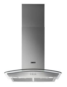 Zanussi H605xW600xD500 Chimney Cooker Hood and Curved Glass