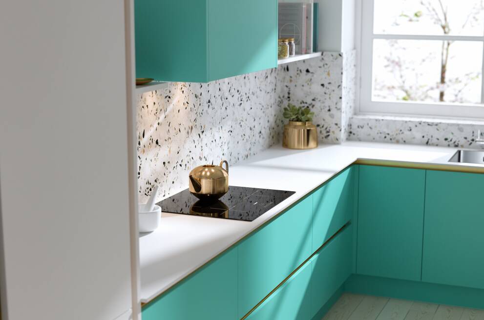 Wren Kitchens, Bright Coloured Kitchen Cabinets